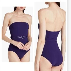 NWT ZIMMERMANN Tropicana One-Piece Swimsuit Belted Strapless 2894WTRO $295